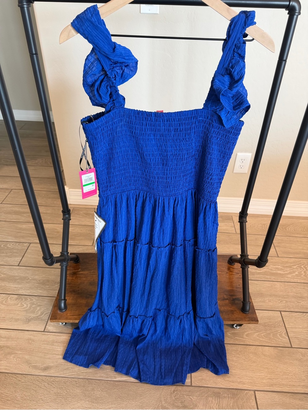 Vince Camuto Electric Blue Smocked Maxi Dress - Picture 8 of 9